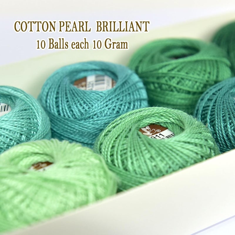 colored bird Double Mercerized Egyptian Long Staple Cotton Pearl Thread Ball 10 Grams Rainbow Color Embroidery Thread 10 Colors per Box for Crochet Hardanger Cross Stitch Hand Embroidery,cayon Series - Image 4